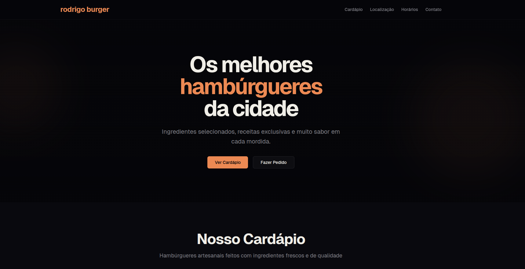 Cardápio Digital - Rodrigo Burguer